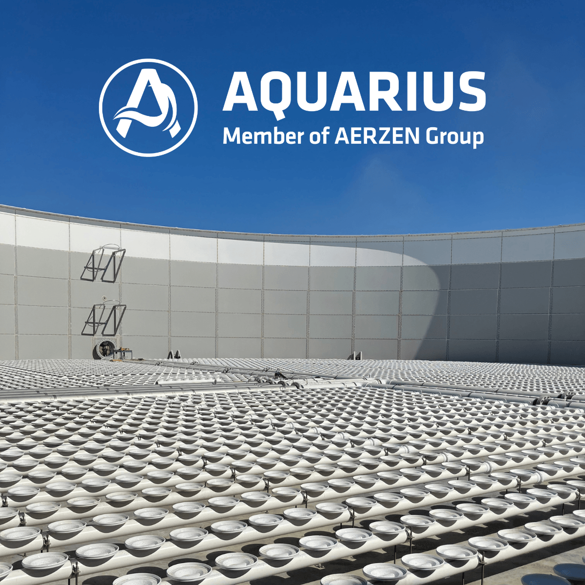 Fine bubble wastewater aeration systems in operation